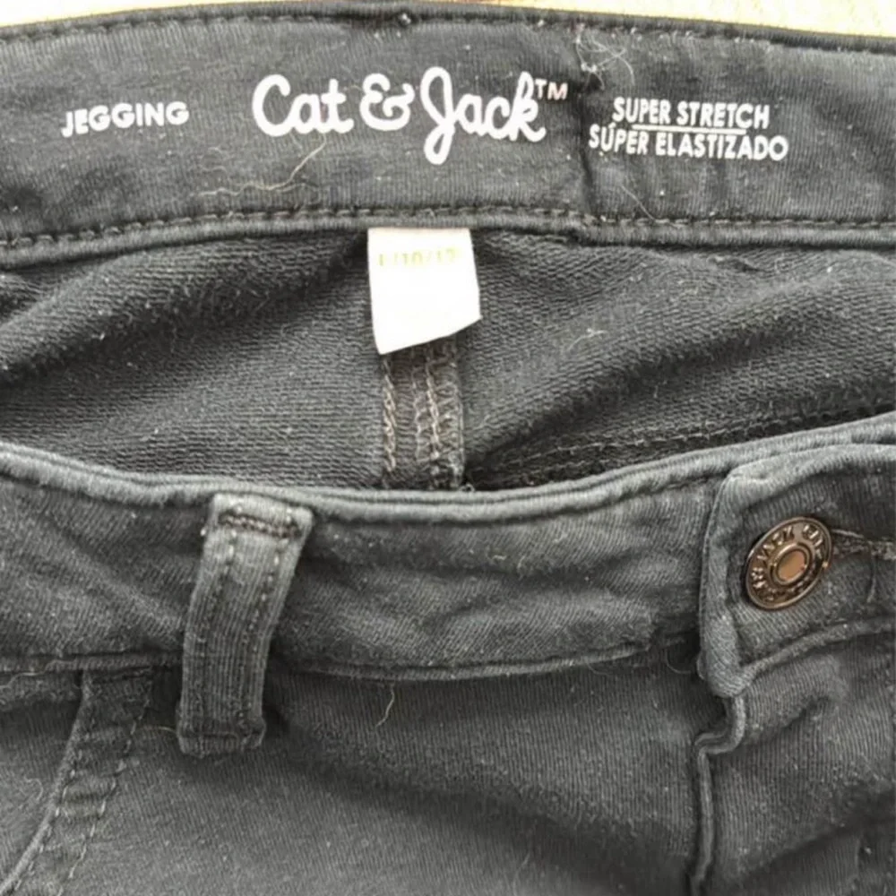 Cat & Jack Girl’s‎ Black Stretch Skinny Jeggings L 10/12